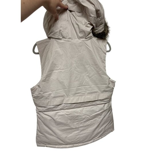 prAna Pebble Gray Heather Banajaara Hooded Vest Women Size M MSRP $249 - Picture 5 of 7